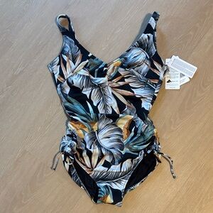 NWT Fantasie Bamboo Grove Underwire V-Neck Swimsuit size 36D